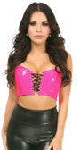 Patent Lace-Up Short Bustier