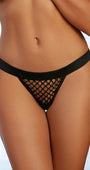Black Fishnet Thong