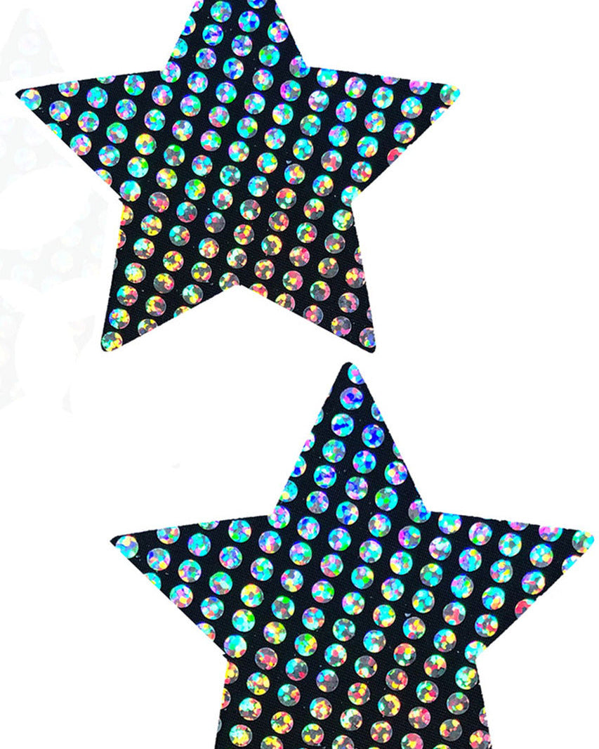 Disco Holographic Dots Stars Nipple Pasties