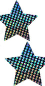 Disco Holographic Dots Stars Nipple Pasties