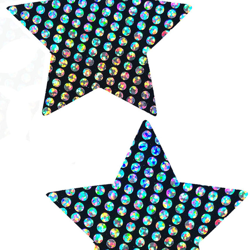 Disco Holographic Dots Stars Nipple Pasties