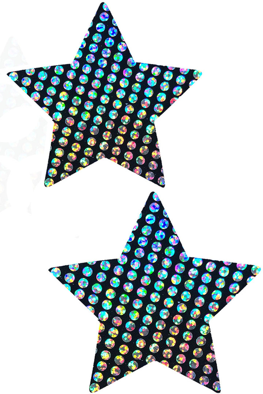 Disco Holographic Dots Stars Nipple Pasties