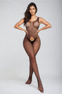 Rhinestone Net Crotchless Bodystocking