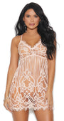 Plus Size Blush Lace Chemise