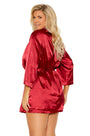 Plus Size Sexy Satin Robe