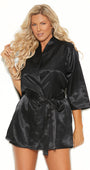 Plus Size Sexy Satin Robe