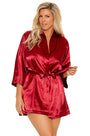 Plus Size Sexy Satin Robe