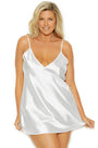 Plus Size Sexy Satin Sleepwear Chemise
