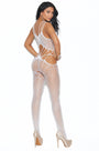 White Petal Net Bodystocking
