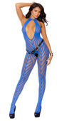 Blue Chevron Bodystocking