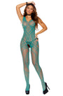Patterned Jade Bodystocking