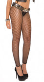 Black Footless Fishnet Pantyhose