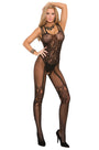 Strappy Net and Lace Bodystocking