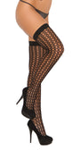 Black Crochet Thigh Highs