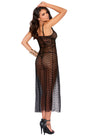 Onyx Geo Lace Babydoll Gown