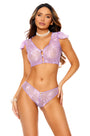 Lilac Lace Cami Bra Set