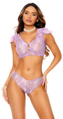 Lilac Lace Cami Bra Set