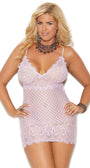 Plus Size Diamond Lace Chemise
