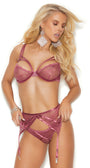 Dusty Bra and Garter Set