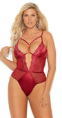 Plus Size Burgundy Beauty Teddy