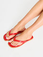 Freestyle Red Pu Flip Flop Sandals