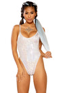 Metallic Spaghetti Strap Bodysuit