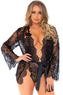 Lace Teddy and Robe Set
