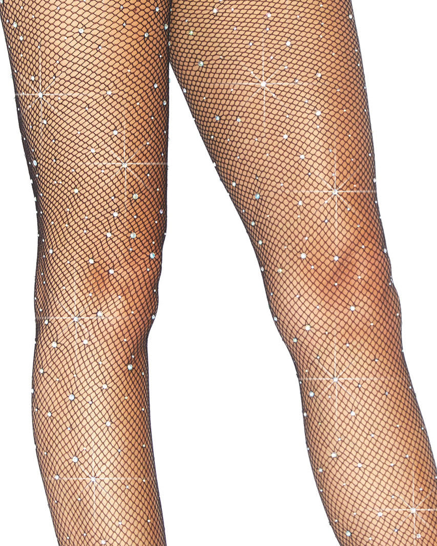 Rhinestone Fishnet Tights