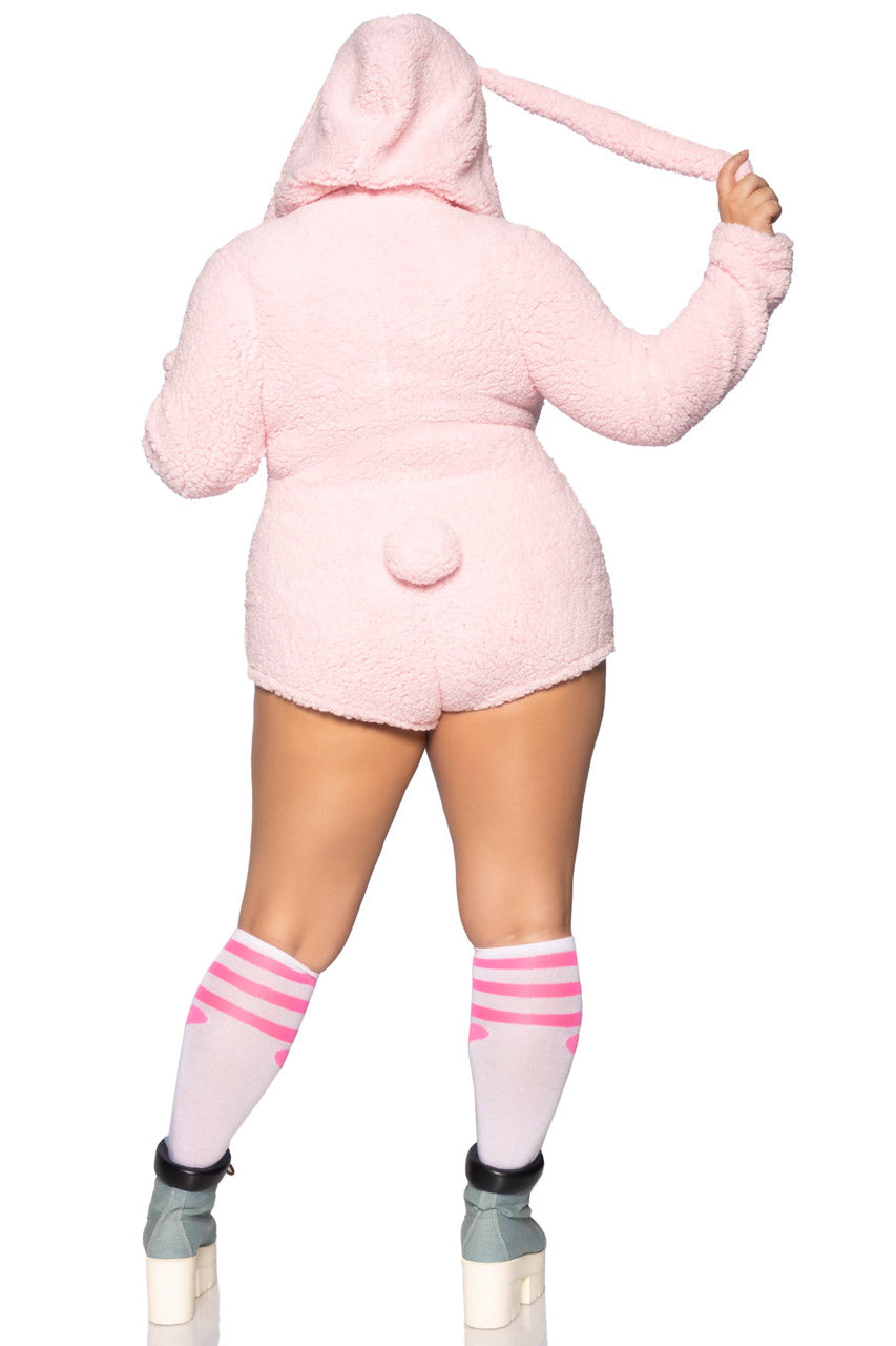 Plus Size Fuzzy Pink Cuddle Bunny Costume