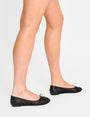 Lula Black Mesh Flat Ballet Pumps