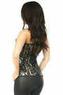 Tan Lace Front Zipper Corset