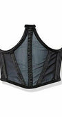 Lavish Black Mesh Open Cup Waist Cincher