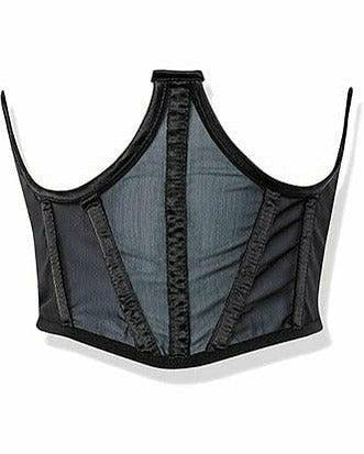 Lavish Black Mesh Open Cup Waist Cincher