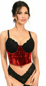 Red Velvet Underwire Waist Cincher Corset