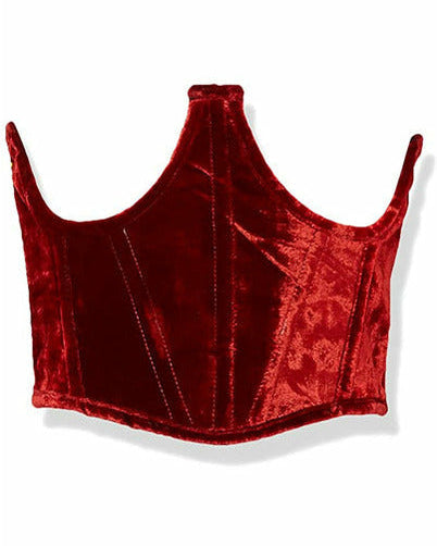 Red Velvet Underwire Waist Cincher Corset
