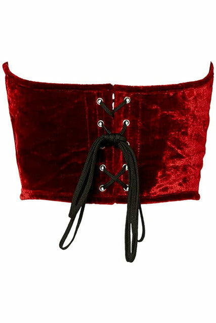 Red Velvet Underwire Waist Cincher Corset