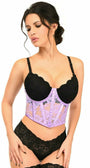 Lavender Sheer Lace Underwire Corset