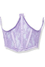 Lavender Sheer Lace Underwire Corset
