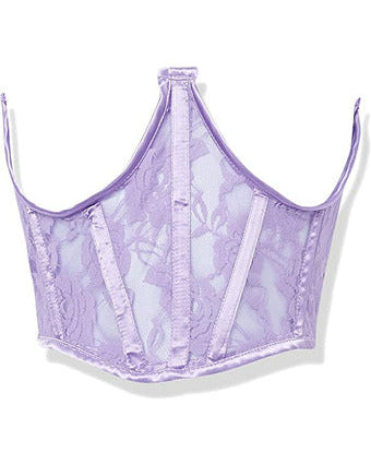 Lavender Sheer Lace Underwire Corset
