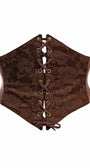 Dark Brown Lace Corset Belt Cincher