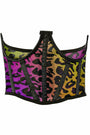 Rainbow Animal Print Mesh Underbust Waist Cincher