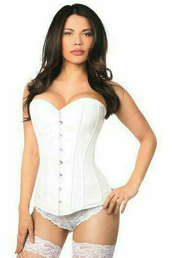 White Brocade Corset
