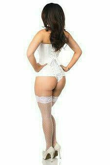 White Brocade Corset
