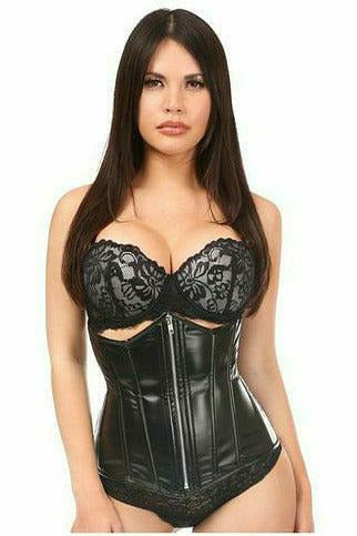 Black Wet Look Under Bust Corset