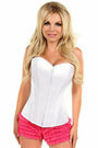 White Sweetheart Front Zipper Corset