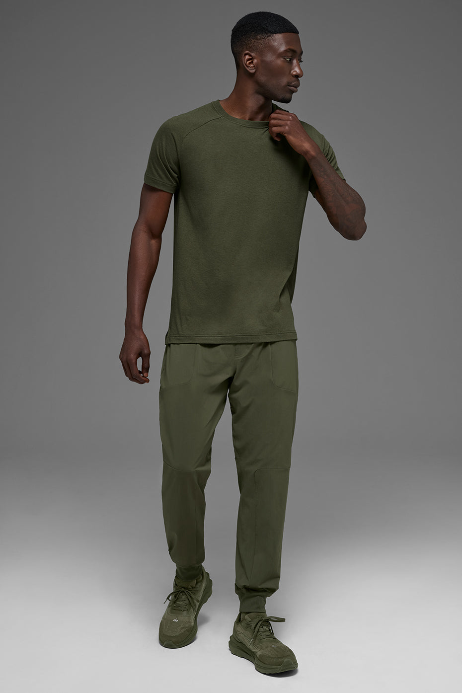 Triumph Raglan Tee - Green Olive