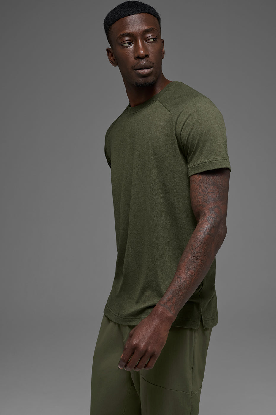 Triumph Raglan Tee - Green Olive