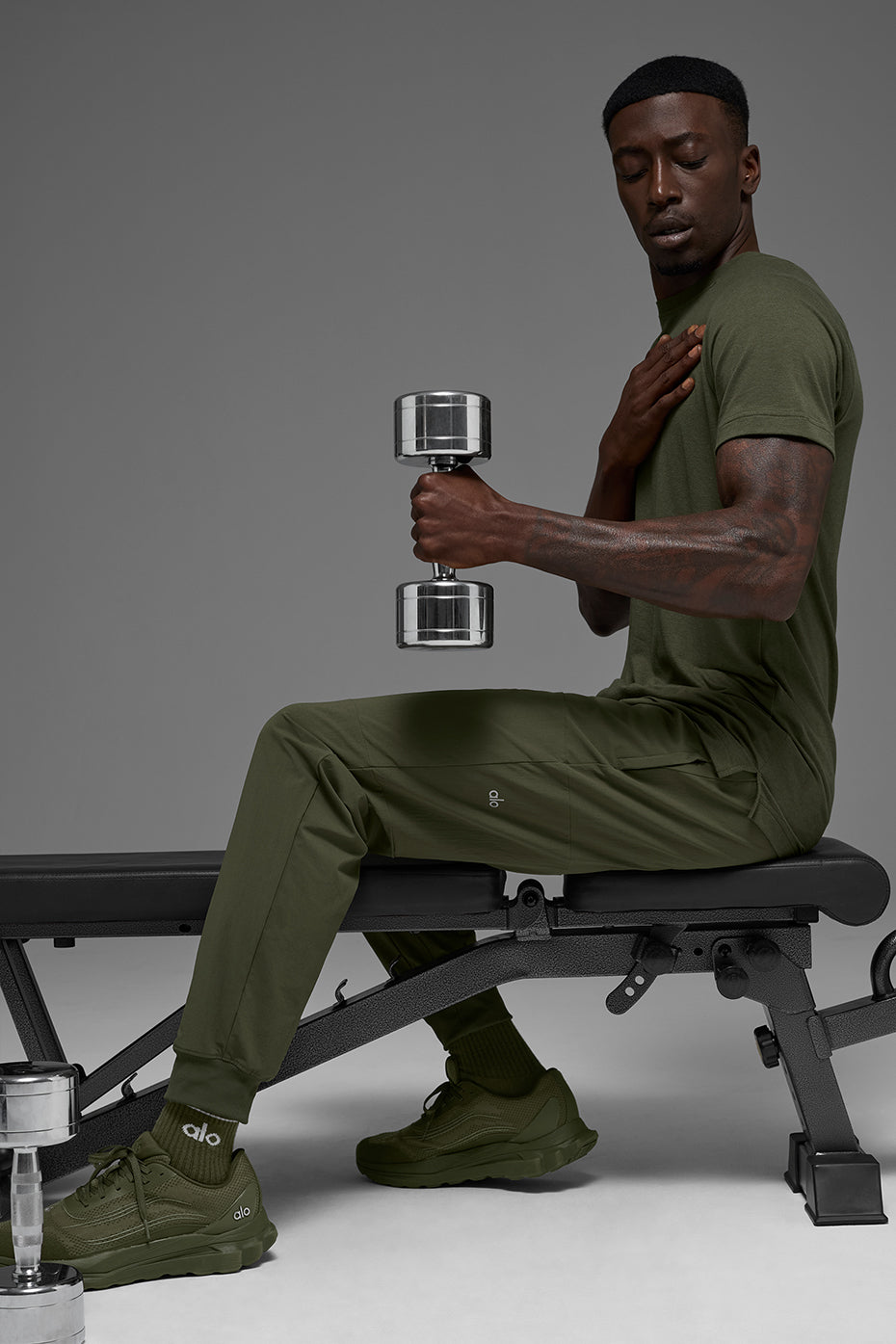 Triumph Raglan Tee - Green Olive