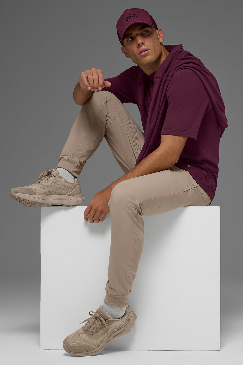 Double Take Short Sleeve - Burgundy