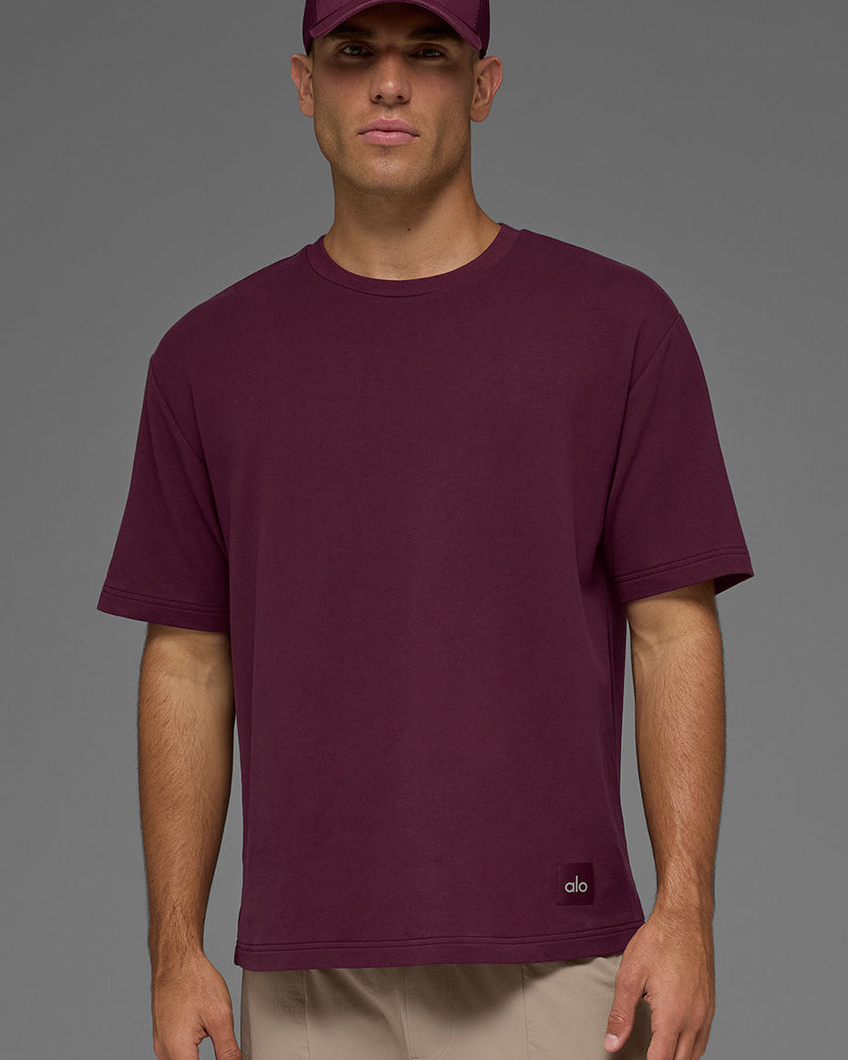 Double Take Short Sleeve - Burgundy
